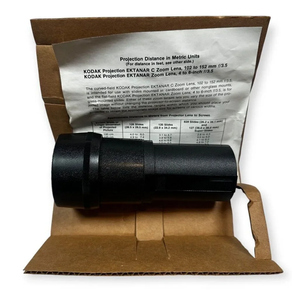 Kodak Projection Ektanar C Zoom Lens 102-152mm f/3.5 for Carousel & Ektagraphics